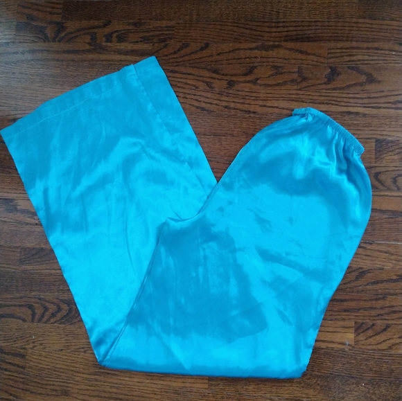 La Senza blue satin pajama pants sz medium - Picture 1 of 10